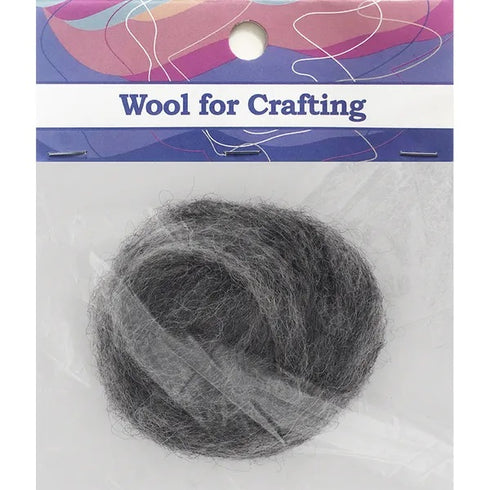 Dark Grey Colour Combed Wool